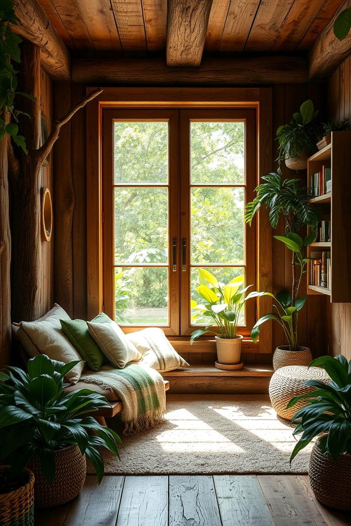 Nature Inspired Reading Nook - 22 kids reading nook ideas