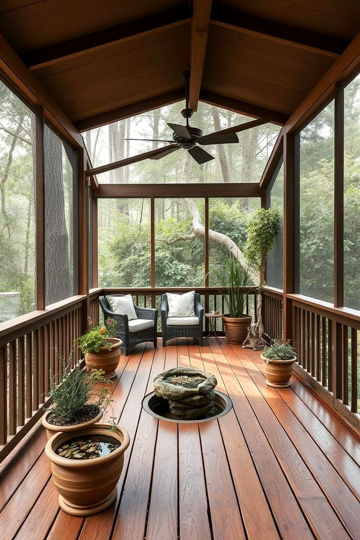 Nature Inspired Retreat - 22 Screened-in Deck Ideas