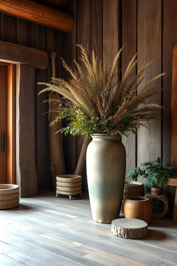 Nature Inspired Rustic Arrangements - 22 Large Floor Vase Decoration Ideas