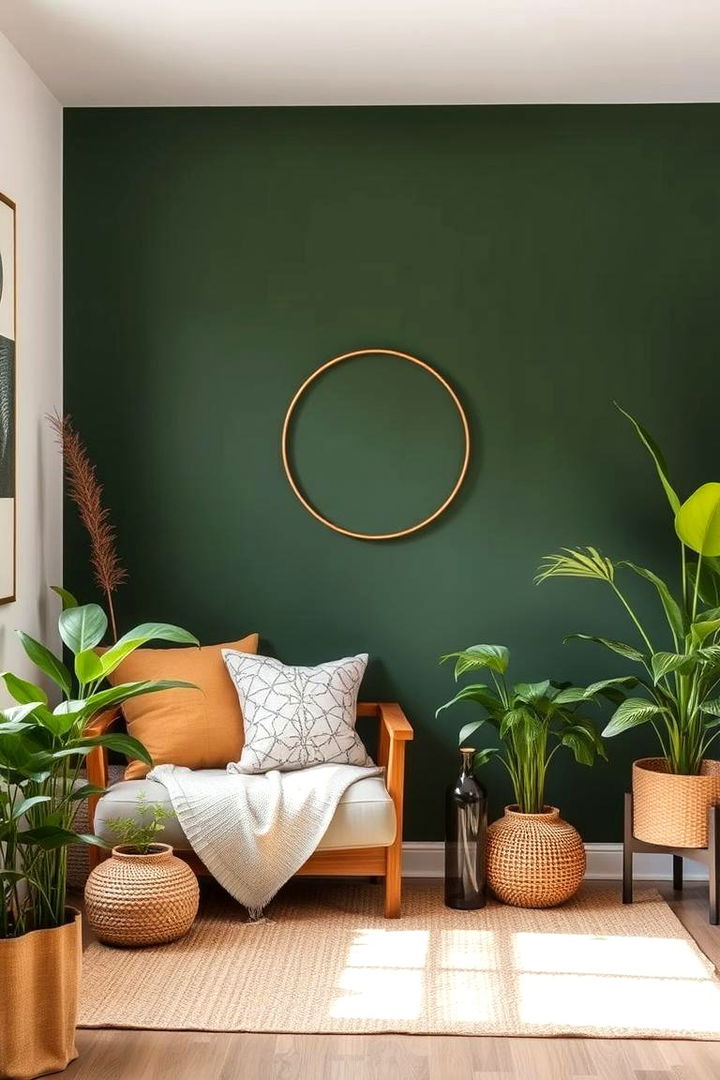 Nature Inspired Sanctuary - 22 Dark Green Accent Wall Ideas