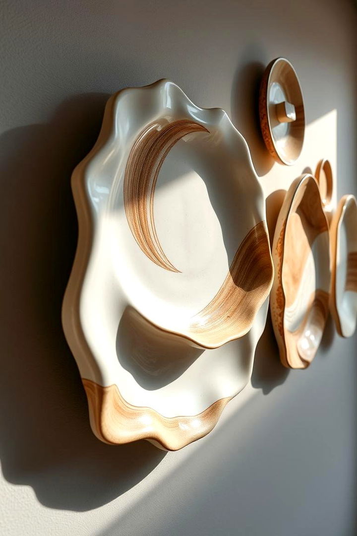 Nature Inspired Sculptural Plates Artistic Wall Embellishments - 22 Outdoor Wall Decor Ideas