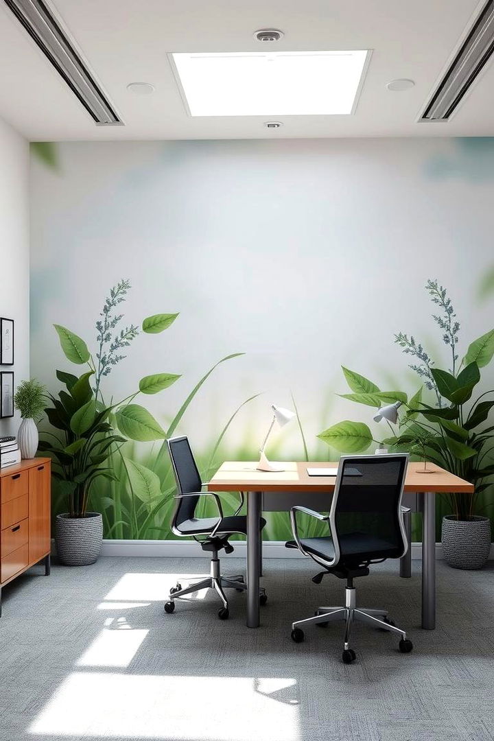Nature Inspired Serenity - 22 Office Wallpaper Ideas