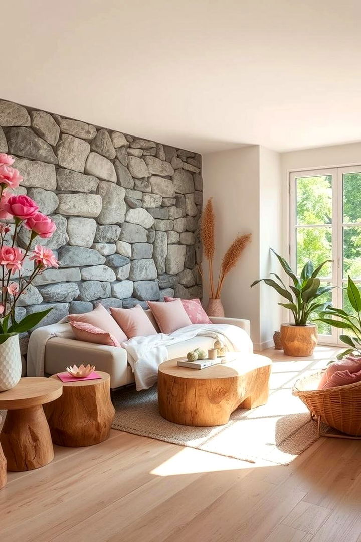 Nature Inspired Serenity - 22 Pink and Grey Living Room Ideas