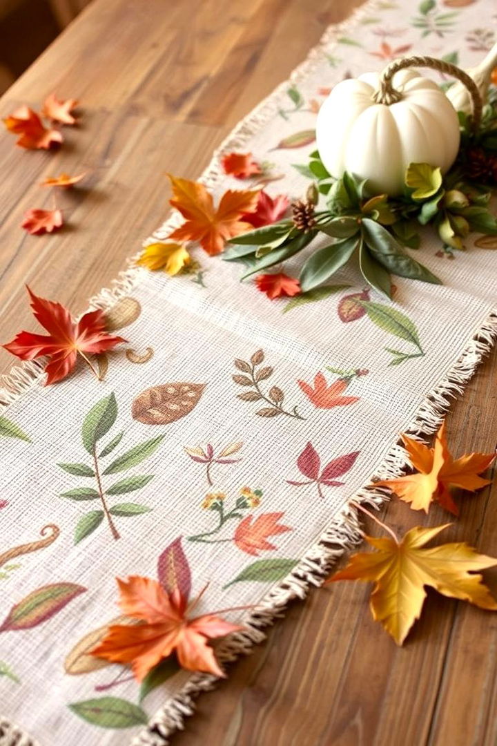Nature Inspired Table Runners - 22 Friendsgiving Decor Ideas