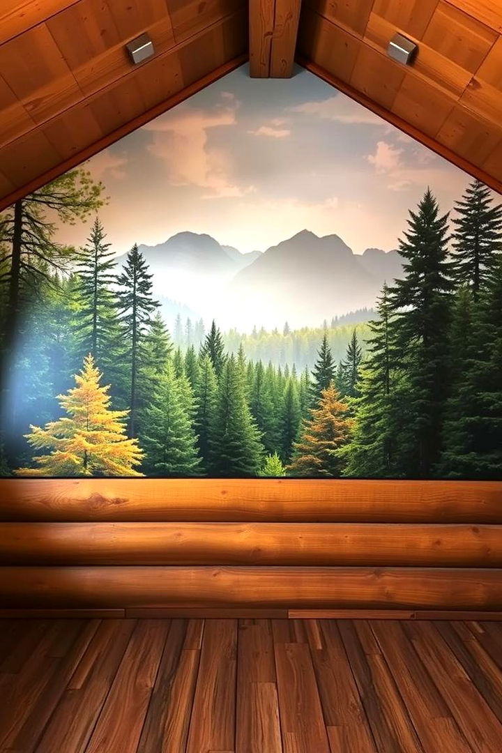 Nature Inspired Wall Murals - 22 Cabin Decor Ideas