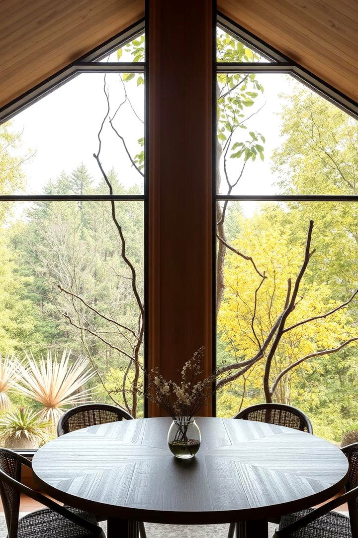 Nature Inspired Window Designs - 22 Craftsman Dining Room Ideas