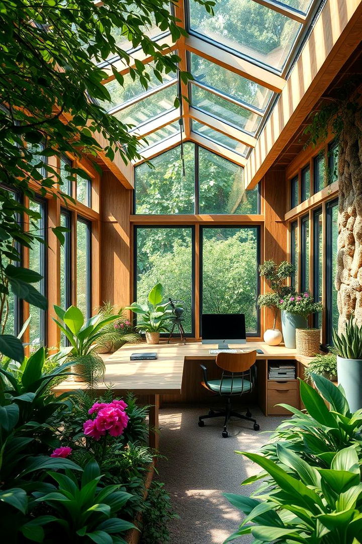 Nature Integrated Garden Workspace - 22 Garden Office Ideas