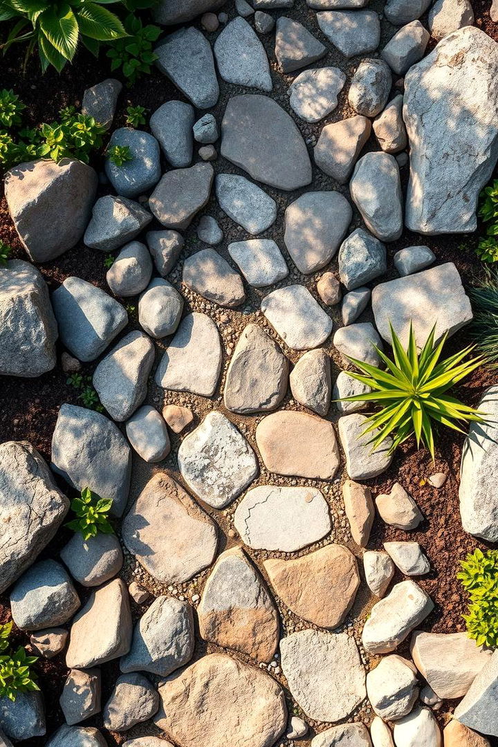 Nature Integrated Rock Paths - 22 Rock Walkway Ideas