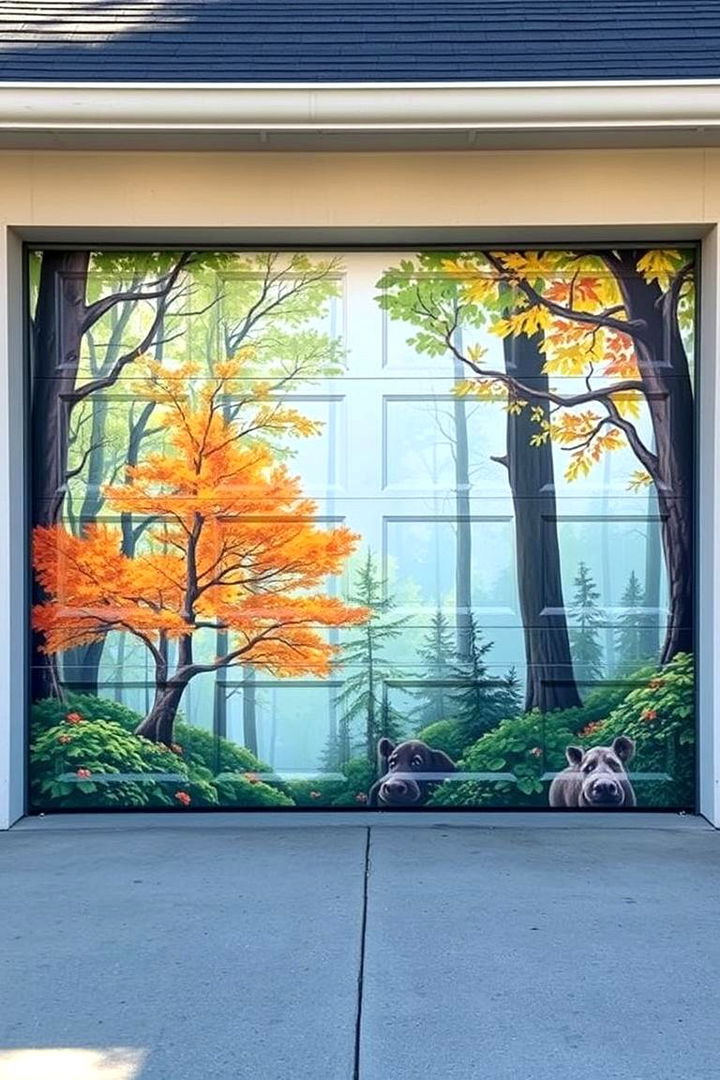 Nature Mural Panels - 22 Green Garage Door Ideas