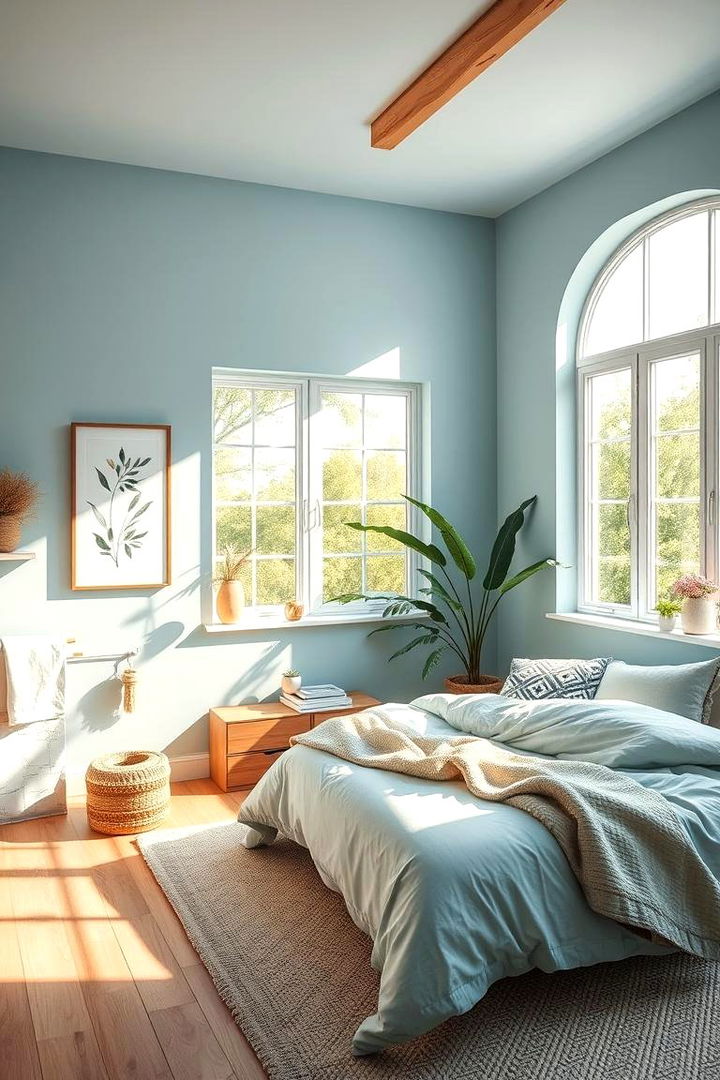 Nature and Light Fusion - 22 Light Blue Bedroom Ideas