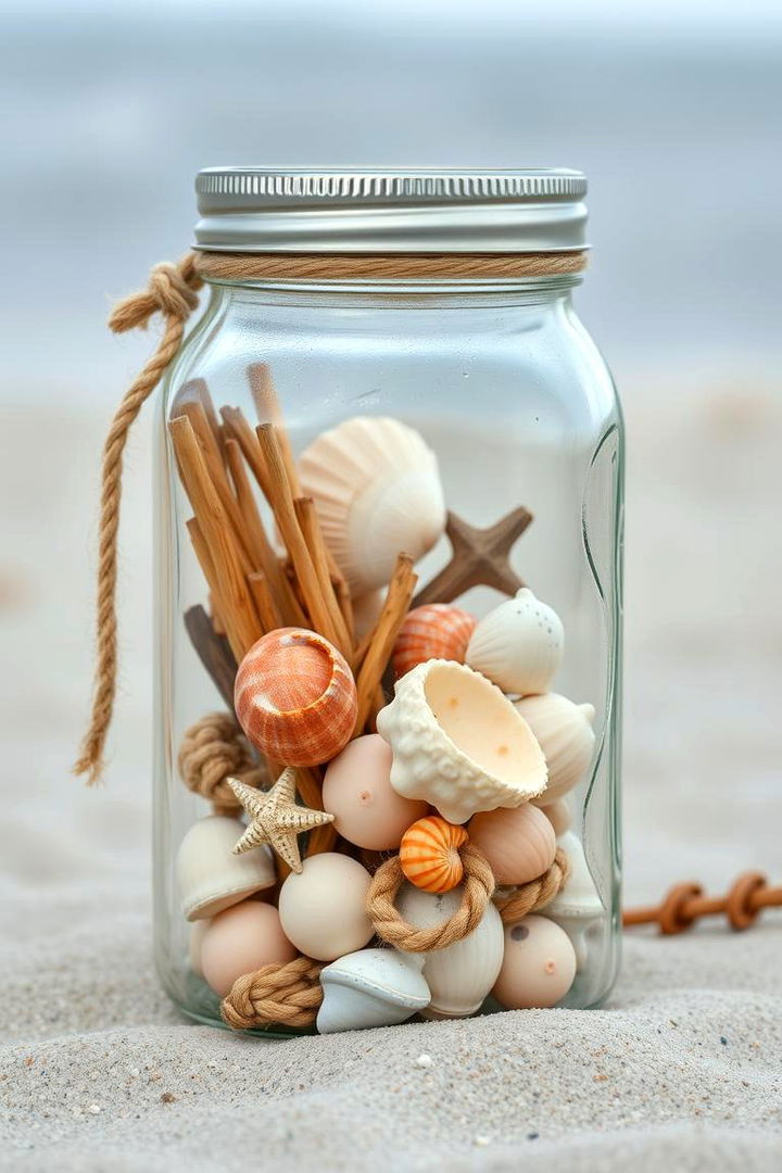 Nautical Breeze Centerpiece - 22 Mason Jar Centerpiece Ideas