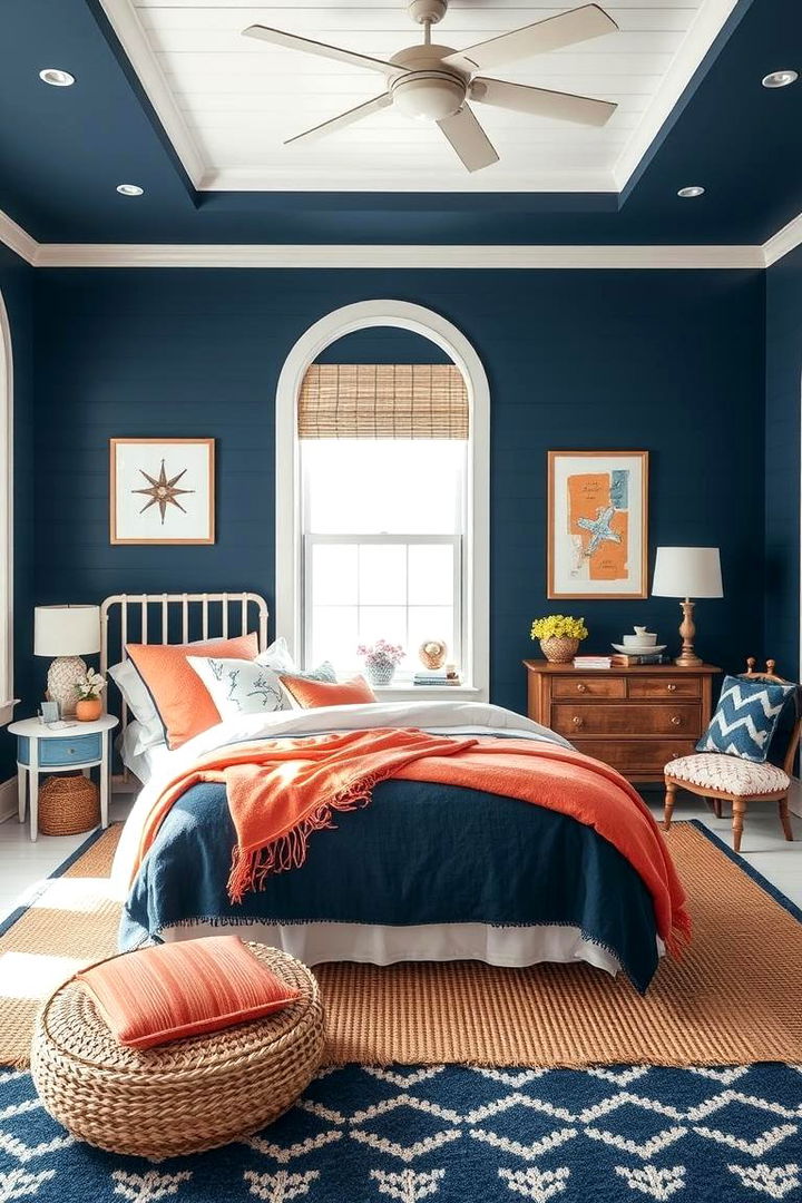 Nautical Coral Themes for Coastal Charm - 22 Coral Bedroom Ideas