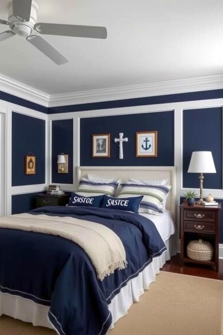 Nautical Inspirations - 22 Dark Blue Bedroom Ideas