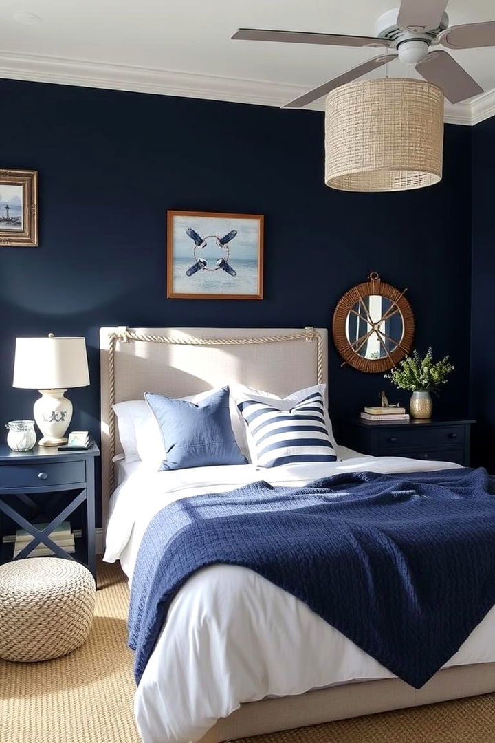 Nautical Inspired Bedroom - 22 Blue and Grey Bedroom Ideas