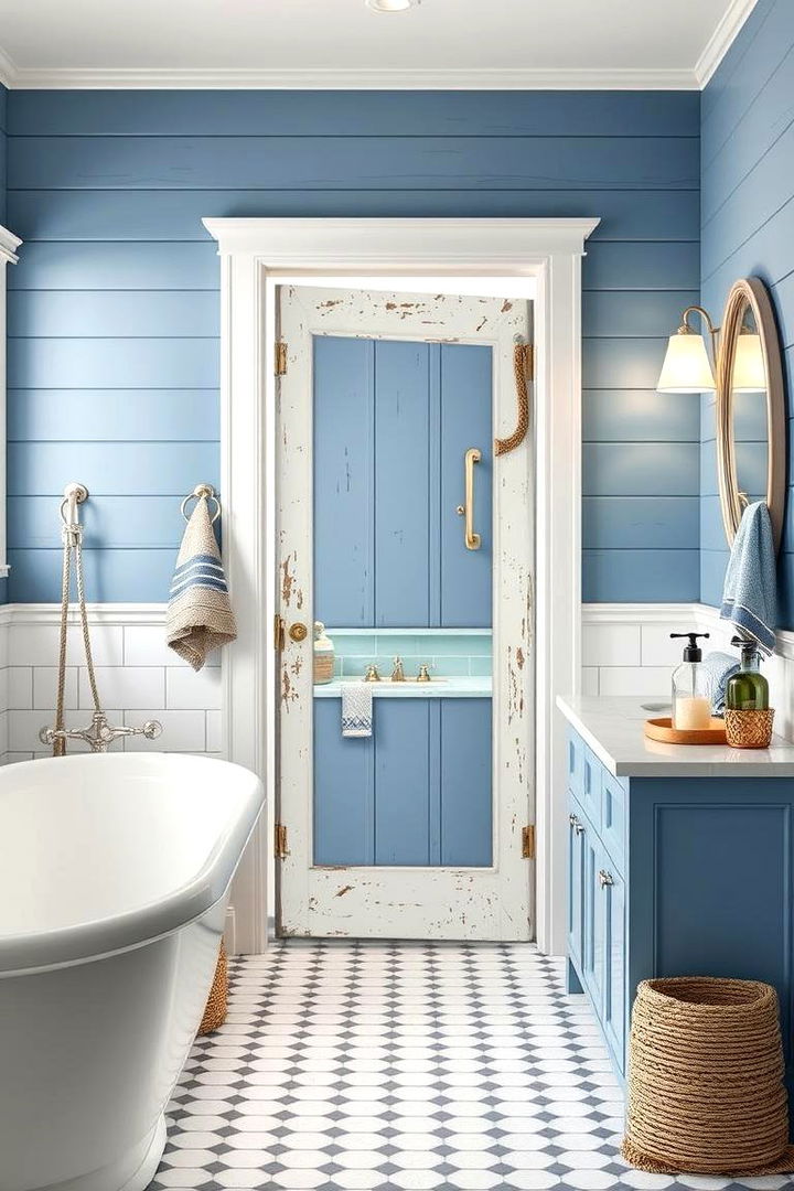 Nautical Inspired Doors - 22 Bathroom Door Ideas