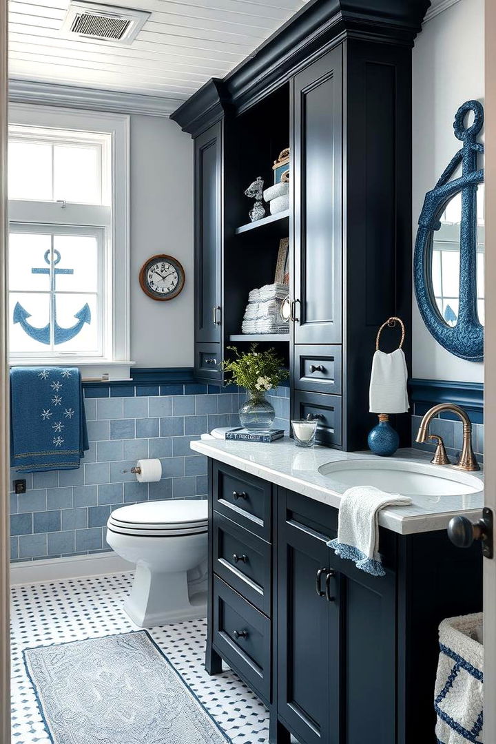 Nautical Inspired Escape - 22 bathroom with black cabinets ideas