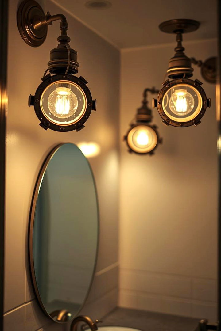 Nautical Lighting Features - 22 Nautical Bathroom Ideas