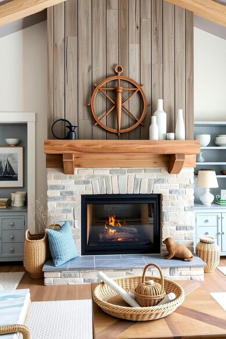 Nautical Off center Themes - 22 Off-center Fireplace Ideas
