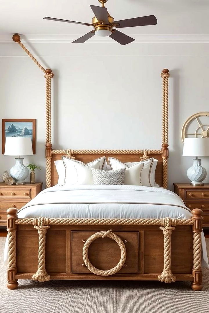 Nautical Rope Detailing Accents - 22 Underwater Mermaid Bedroom Ideas