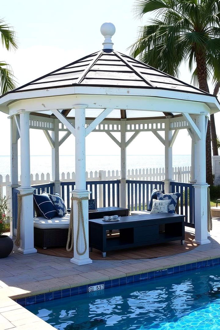 Nautical Themed Gazebo - 22 Pool Gazebo Ideas