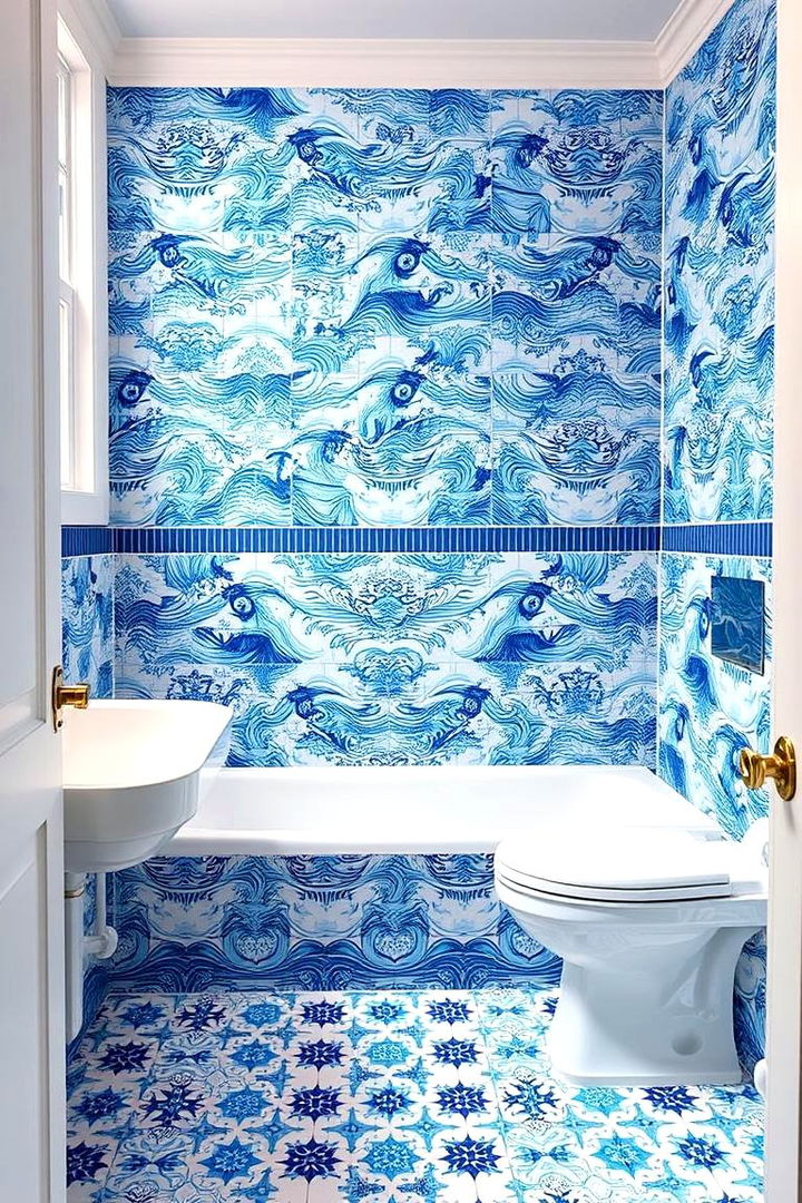 Nautical Themed Tiles - 22 Nautical Bathroom Ideas