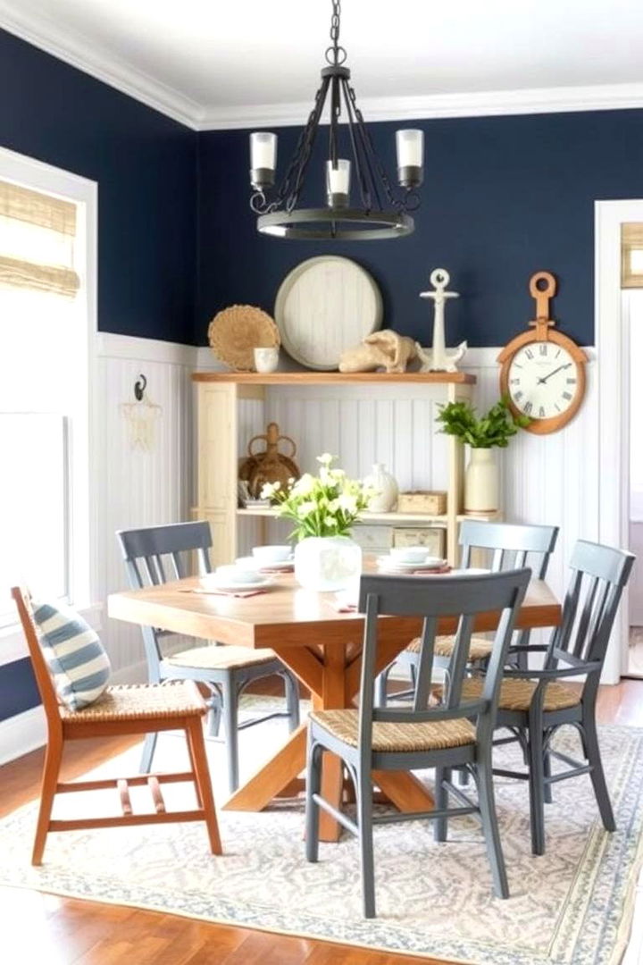 Nautical Themes - 22 Navy Blue Dining Room Ideas