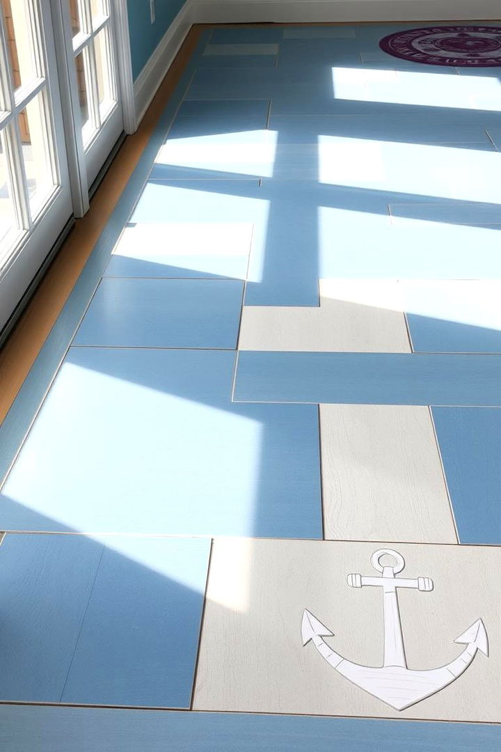 Nautical Themes - 22 Painted Floor Ideas