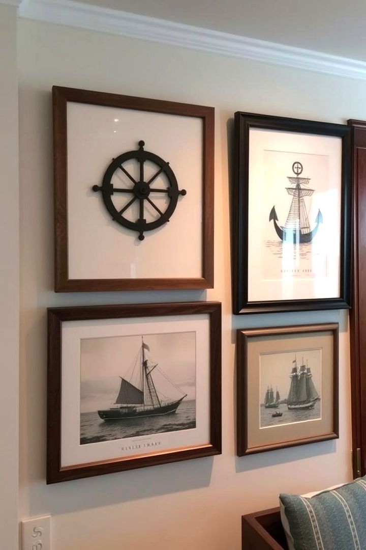 Nautical Wall Art Statements - 22 Beach Themed Bedroom Ideas