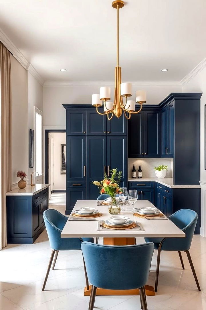 Navy Blue Cabinetry - 22 Navy Blue Dining Room Ideas