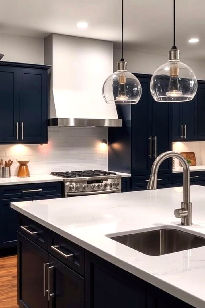 Navy Blue Cabinets - 22 Blue Kitchen Ideas
