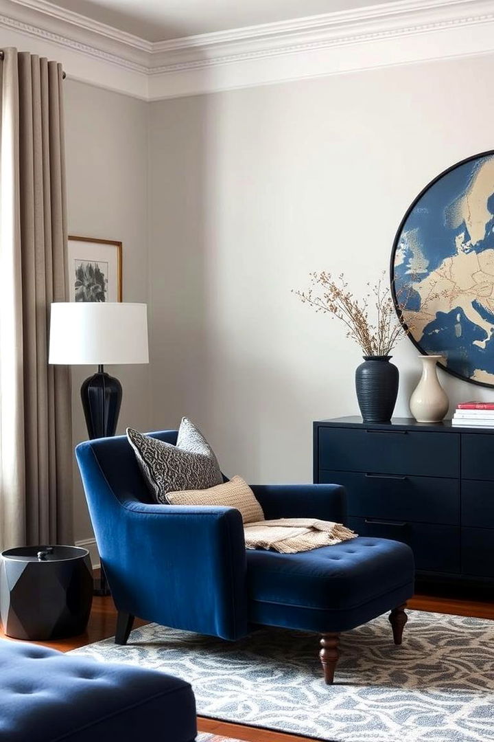 Navy Blue Furniture Accents - 22 Navy Blue Bedroom Ideas