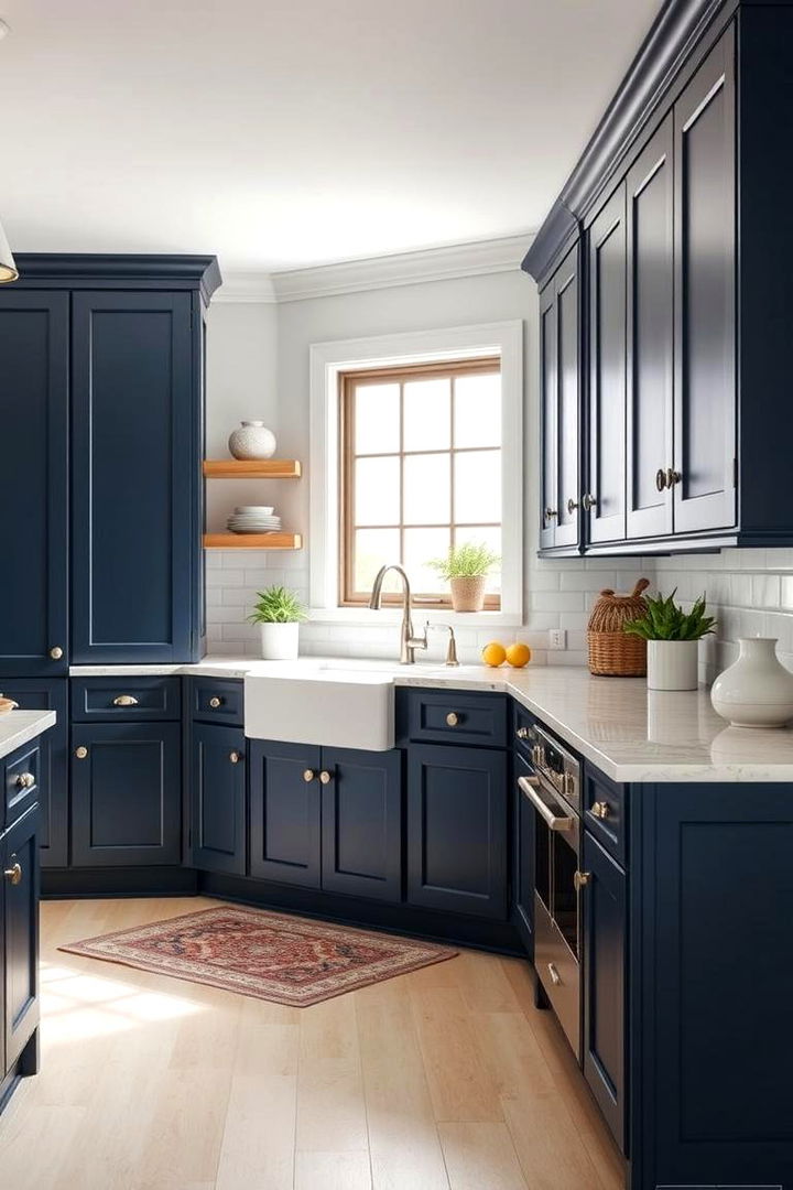 Navy Blue Shaker Style - 22 Navy Blue Kitchen Cabinets Ideas
