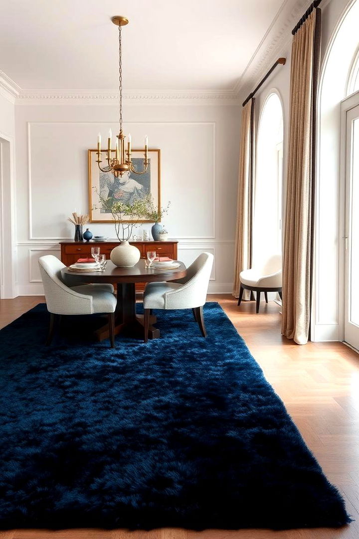 Navy Floor Rugs - 22 Navy Blue Dining Room Ideas