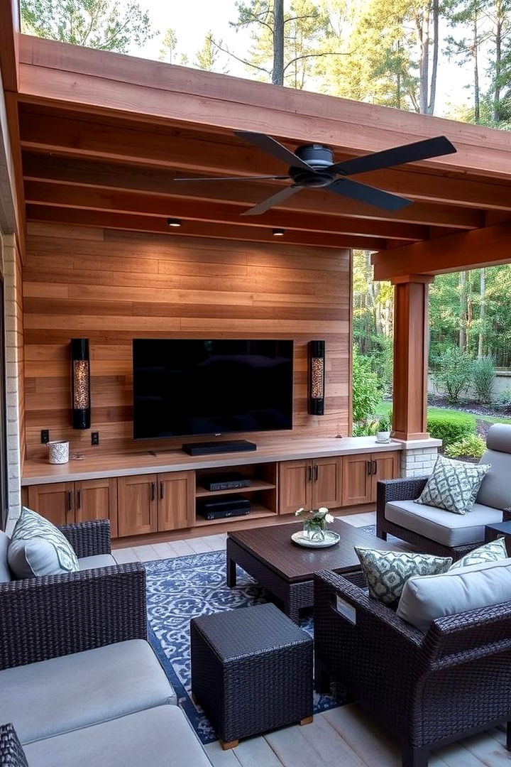 Neat Cable Setups for a Clean Outdoor Look - 22 Outdoor Tv Ideas