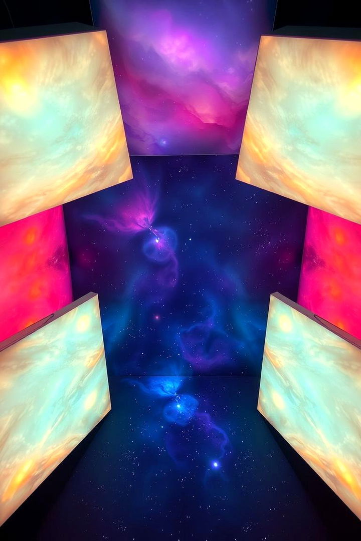 Nebula Inspired Lighting - 22 Space-themed Room Ideas