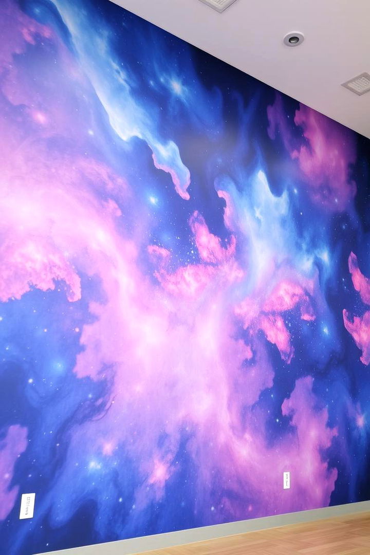 Nebula Wall Murals - 22 galaxy space-themed bedroom ideas