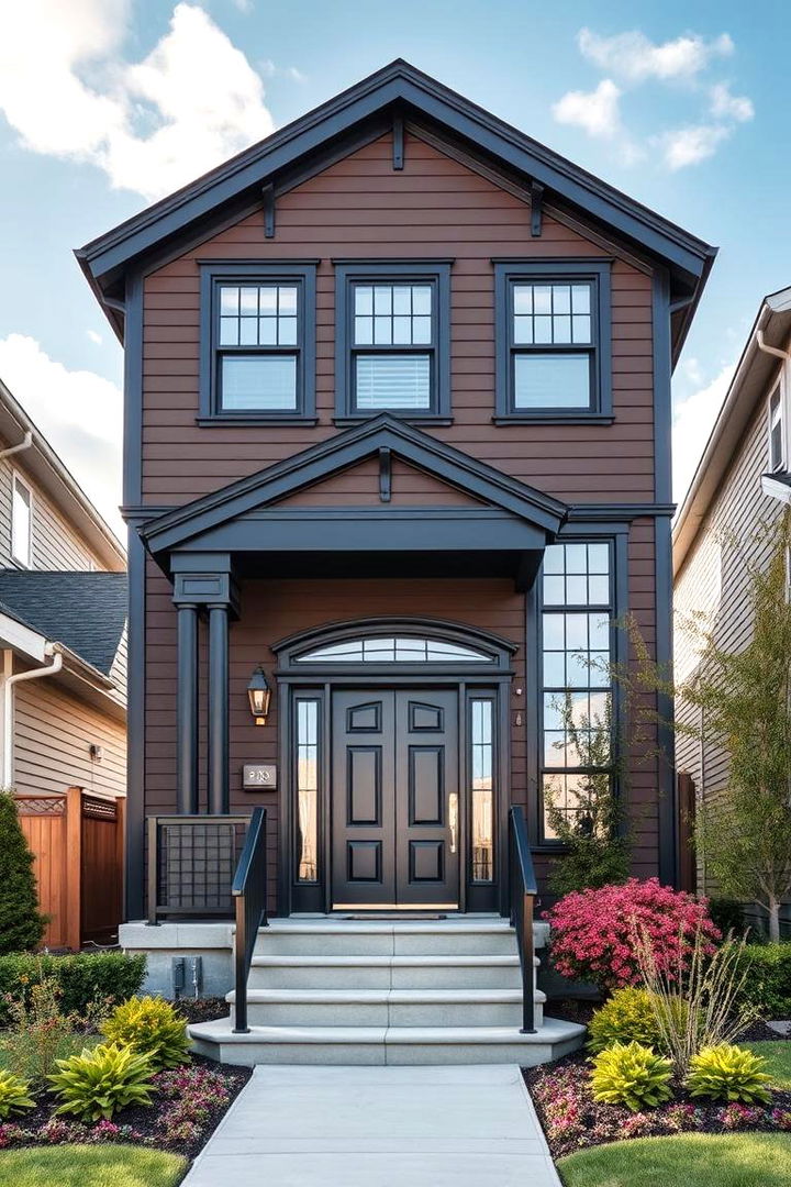 Neighborhood Impressiveness - 22 Dark Brown House With Black Trim