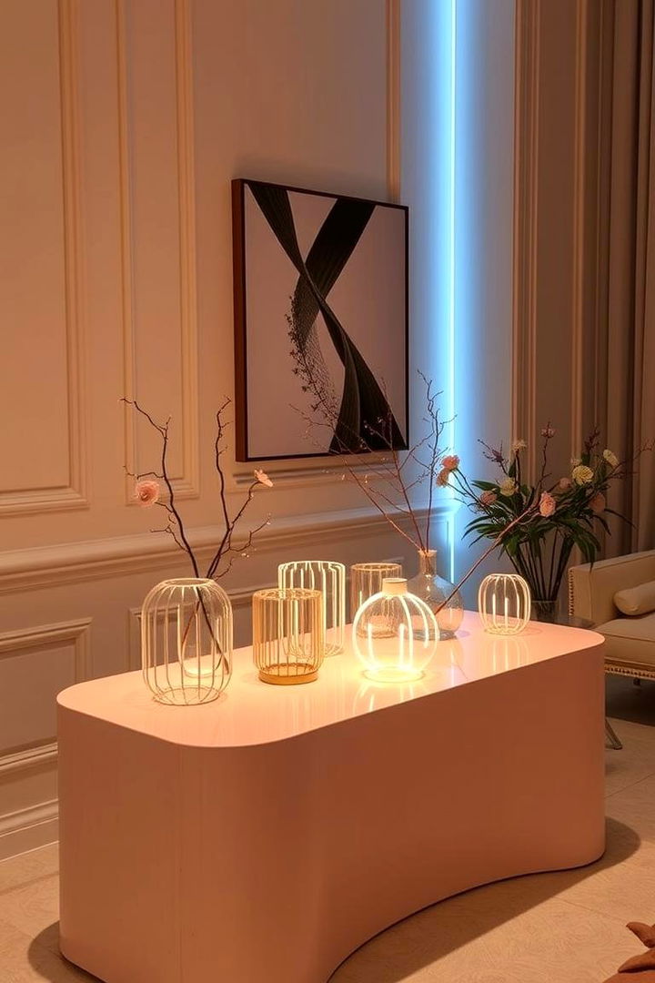 Neon Accent Artistry - 22 Wedding Table Decoration Ideas