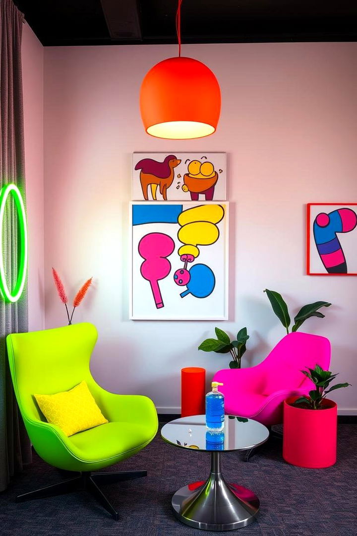 Neon Accents Delight - 22 Colorful Room Ideas
