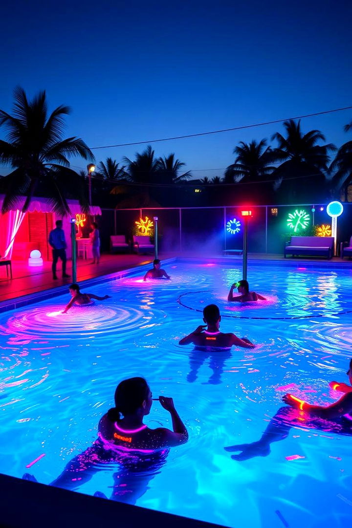 Neon Glow Pool Party - 22 Pool Party Ideas
