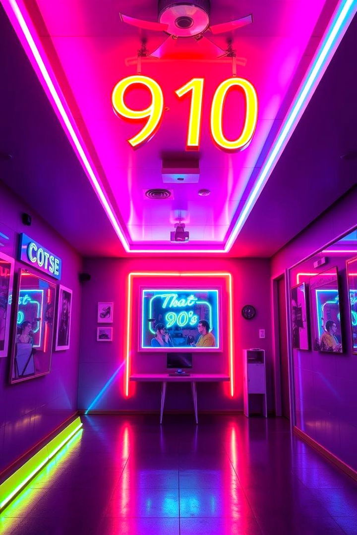 Neon Lighting Accents - 22 90s Bedroom Decor Ideas