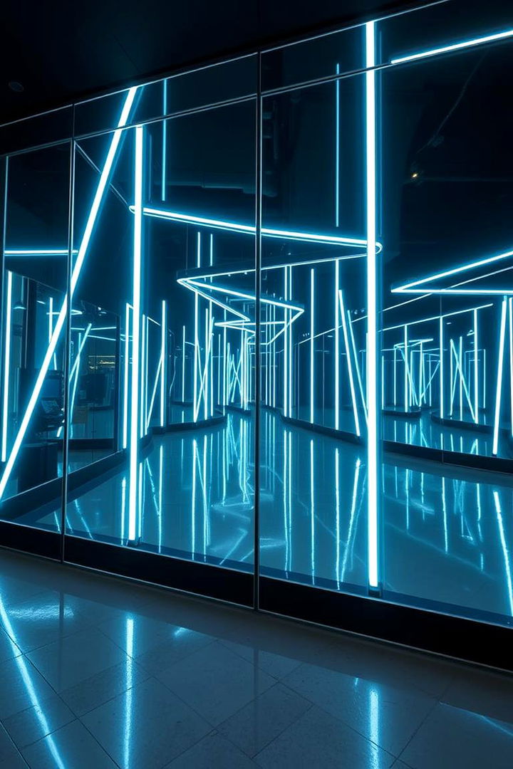 Neon Mirror Backdrops - 22 Neon Bedroom Ideas