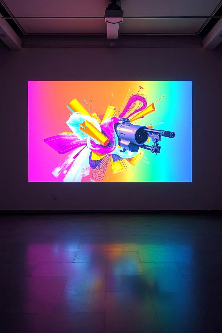 Neon Projection Art - 22 Neon Bedroom Ideas