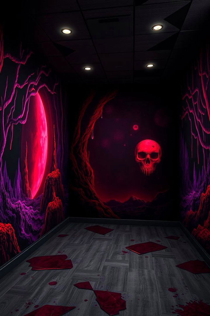 Nether Themed Wall Art Installations - 22 Minecraft Themed Bedroom Ideas