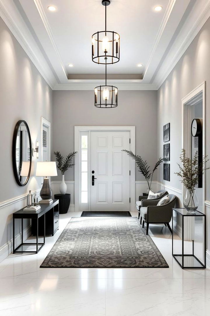 Neutral Balance Ambiance - 22 Black and White Entryway Design Ideas