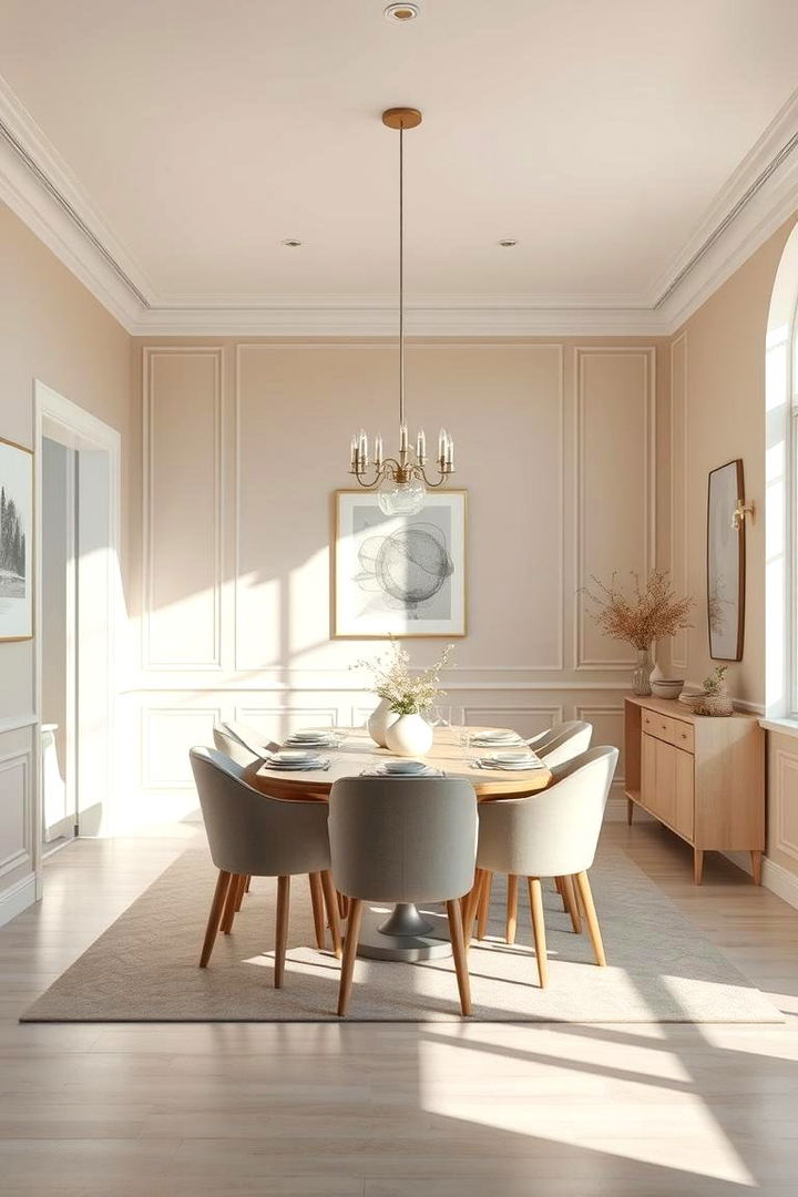Neutral Color Harmony - 22 Japanese Dining Room Ideas