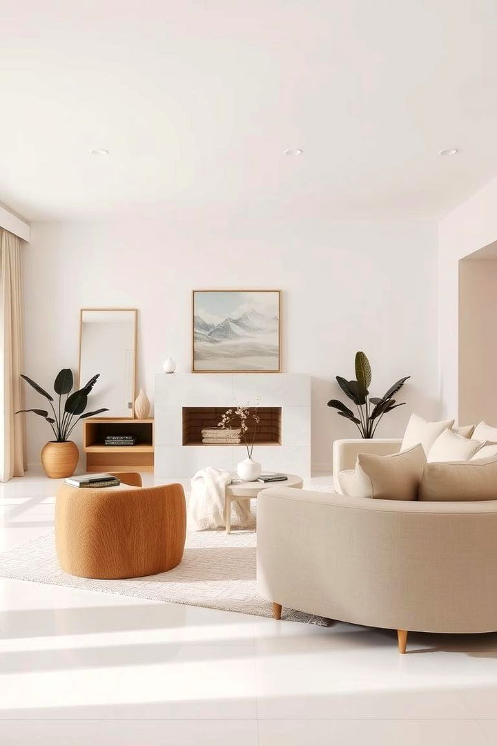 Neutral Color Palette Emphasis - 22 Minimalist Living Room Ideas