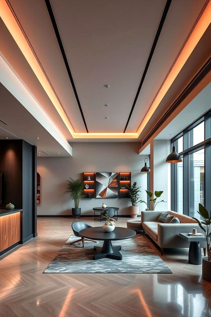 Neutral Color Palette with Striking Contrasts - 22 Industrial Living Room Ideas