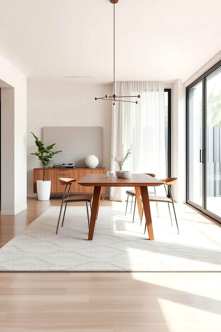 Neutral Toned Dining Room Rug for Balance - 22 Dining Room Rug Ideas