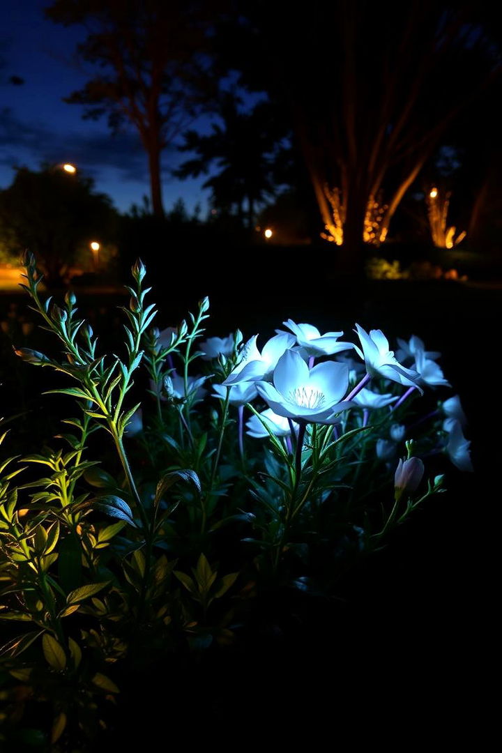 Night Illuminated Flower Beds - 22 Flower Bed Ideas